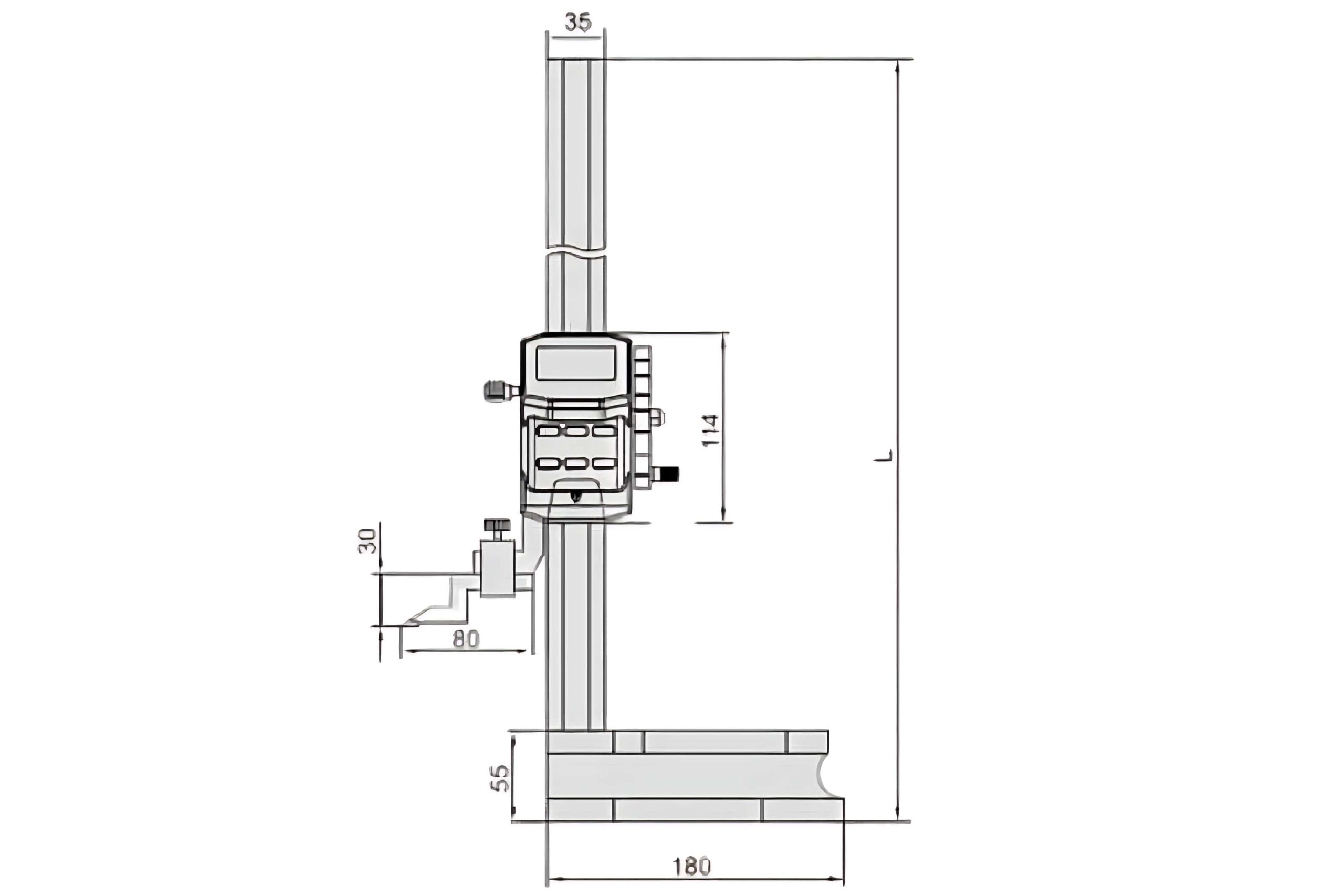 کولیس دیجیتال پایه دار اینسایز کد 600-1156