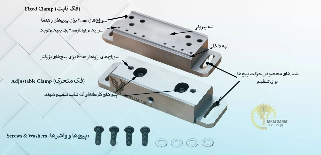 قطعات گیره رومیزی